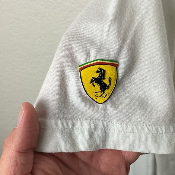 Puma Ferrari Men’s White T-Shirt Campione Del Mondo, Size L (Pre-Owned) - Picture 3 of 14